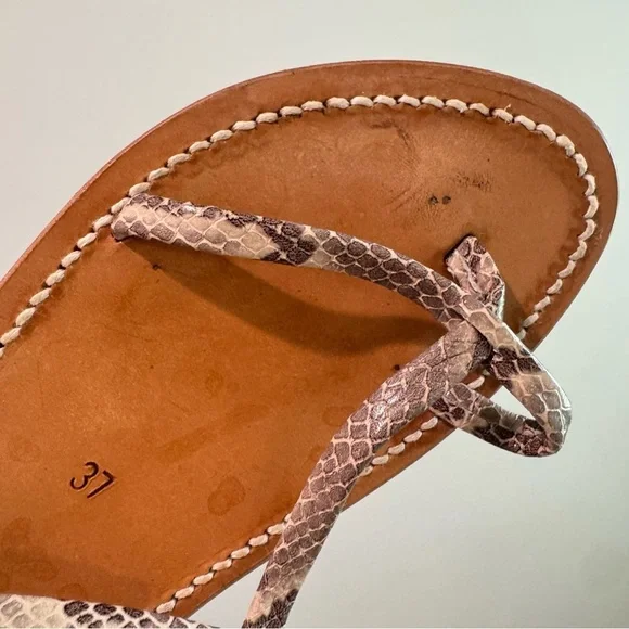 K.Jacques Antioche Snakeskin Gladiator Sandals Size 37 - Picture 11 of 11